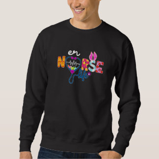 Er Nurse Kariert Egg Bunny Liebe Stethoscope Rn Nu Sweatshirt