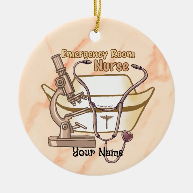 ER Nurse Keramik Ornament (Vorne)