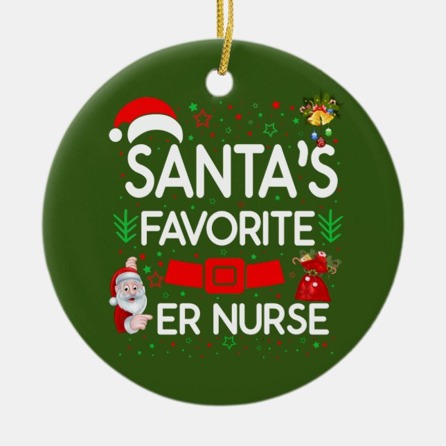 ER Nurse Keramik Ornament (Vorne)