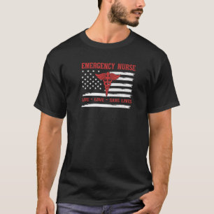 ER Nurse, Live, Liebe Rette Leben, Sonnenkrankheit T-Shirt