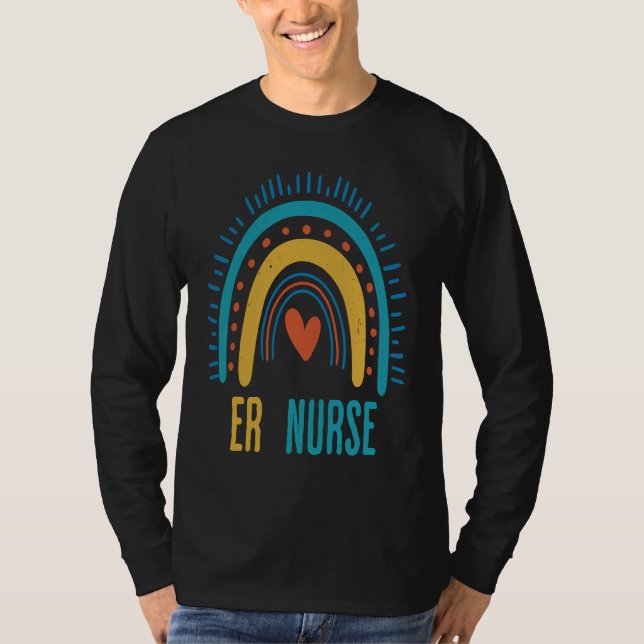 ER Nurse Nursing Rainbow Emergency Room Nurse Heal T-Shirt (Vorderseite)