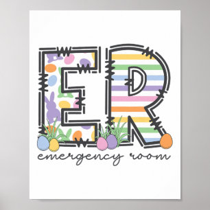 Er Nurse Ostersonnige Notunterkunft Krankenpflege  Poster
