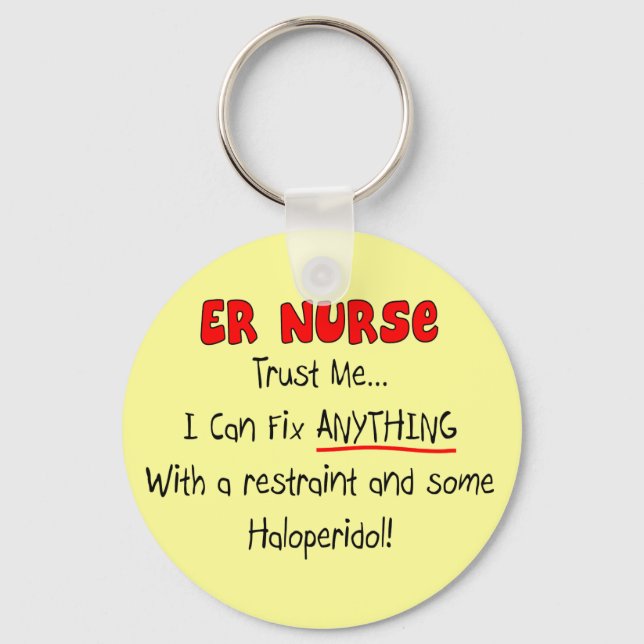 ER Nurse "Trust Me" Funny T - Shirt & Gifts Schlüsselanhänger (Vorderseite)