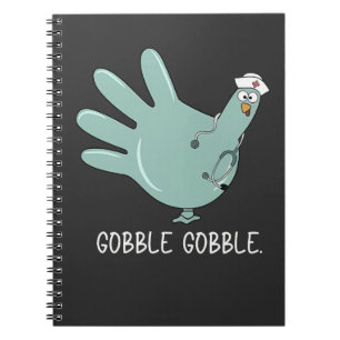 ER Nurse Turkey Gobble Squad ER Nurse Erntedank Notizblock