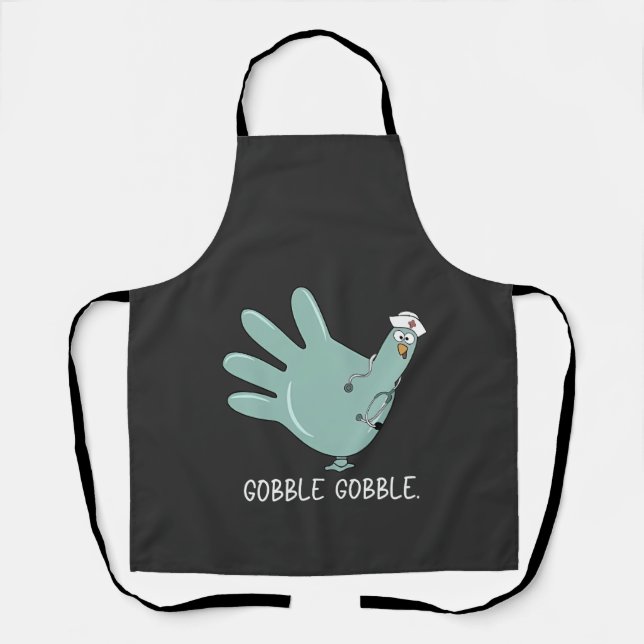 ER Nurse Turkey Gobble Squad ER Nurse Erntedank Schürze (Vorderseite)