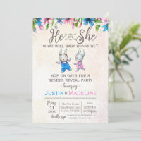 Er oder sie Baby Bunny Gender Reveal Party