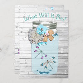 Er oder sie, Baby Shower Gender Reveal Dragonfly Einladung