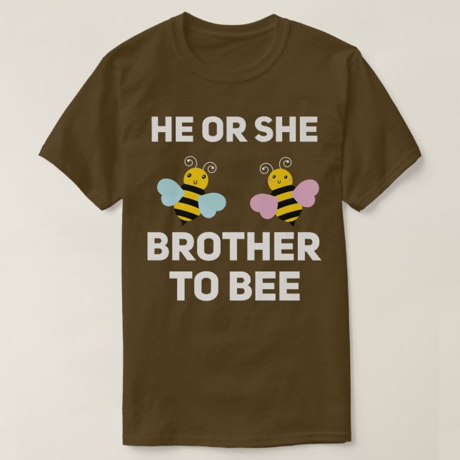 Er oder sie Bruder, um das Baby-Gender-Reve-Spiel  T-Shirt (Design vorne)