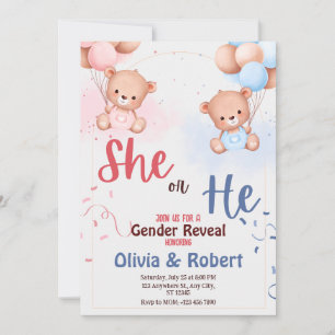 Er oder sie? Eine atemberaubende Darstellung der W Einladung