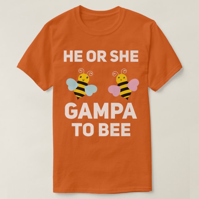 Er oder sie Gampa, um sich mit der Genderdarstellu T-Shirt (Design vorne)