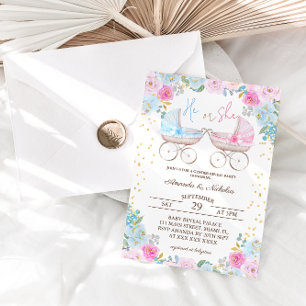 Er oder sie Gender-Offenlegung Einladung