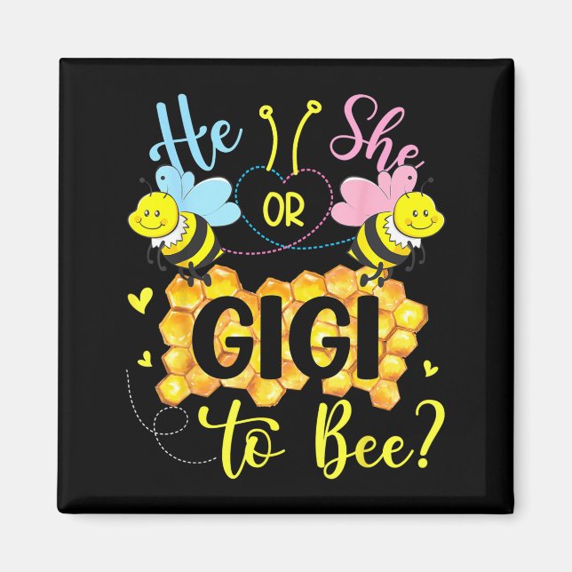Er oder sie gigi um den Geschlecht-Reveal-Mutterta Magnet (Vorne)