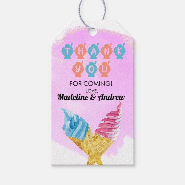 Er oder sie | Junge oder Mädchen | Danke, dass du  Geschenkanhänger (Vorderseite)