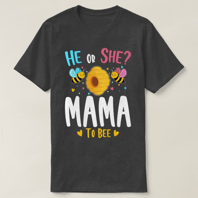 Er oder sie Mama wird Gender Reveal Baby Shower Pa T-Shirt (Design vorne)