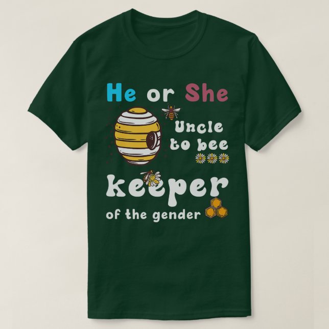 Er oder sie Onkel, um das Geschlecht zu bewahren T-Shirt (Design vorne)