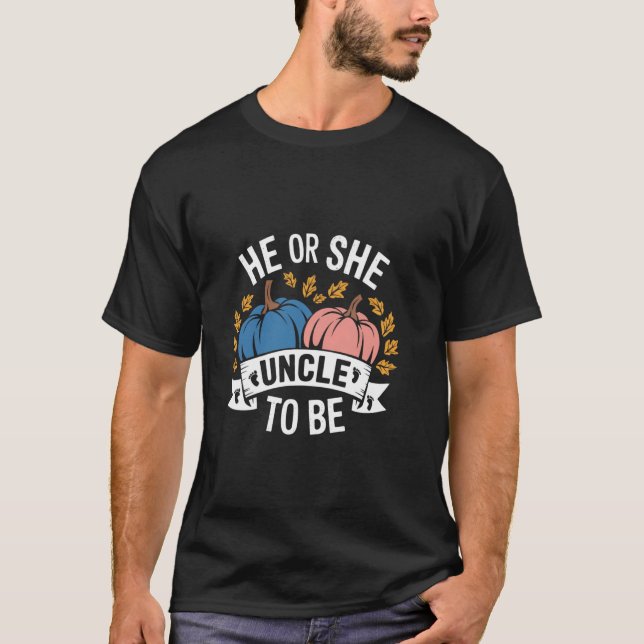 Er oder sie Onkel werden Geschlecht Enthüllung Spa T-Shirt (Vorderseite)