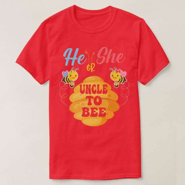 Er oder sie Onkel zu sein, was wird es Geschlecht  T-Shirt (Design vorne)