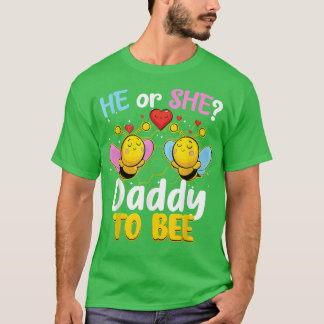 Er oder sie Papa, um die Gender-Offenlegung Biene  T-Shirt
