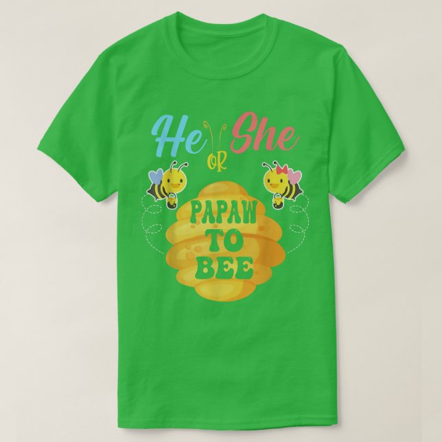 Er oder sie Papaw wird sein, was Gender Rev. T-Shirt (Design vorne)