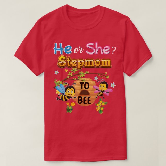 Er oder sie Stepmutter, um geschlechtsspezifisch z T-Shirt (Design vorne)