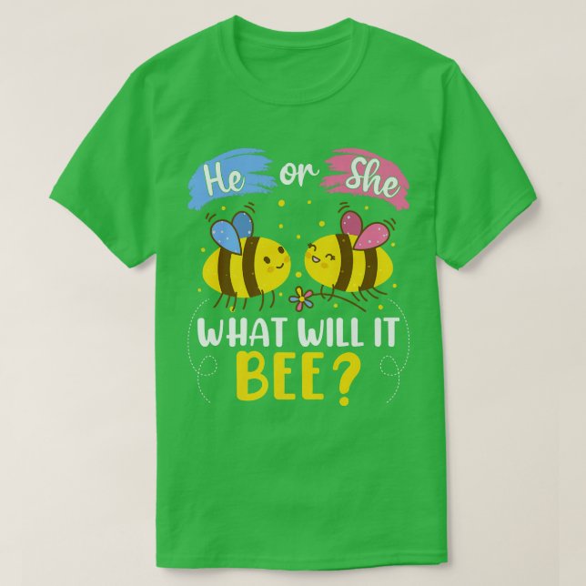 Er oder sie, was das Geschlecht sein wird, zeigen  T-Shirt (Design vorne)