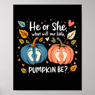 Er oder sie, was unser kleiner Kürbis sein wird He Poster