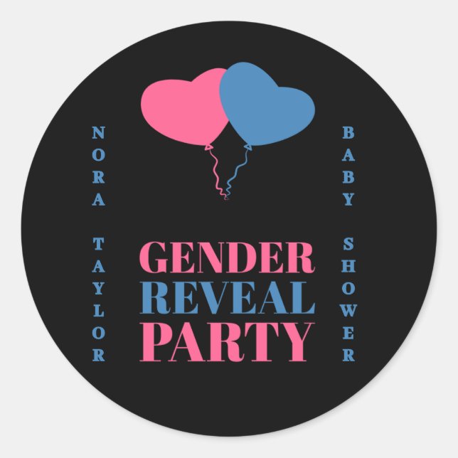 "Er oder sie? Was wird Baby sein?" Runder Aufkleber (Vorderseite)