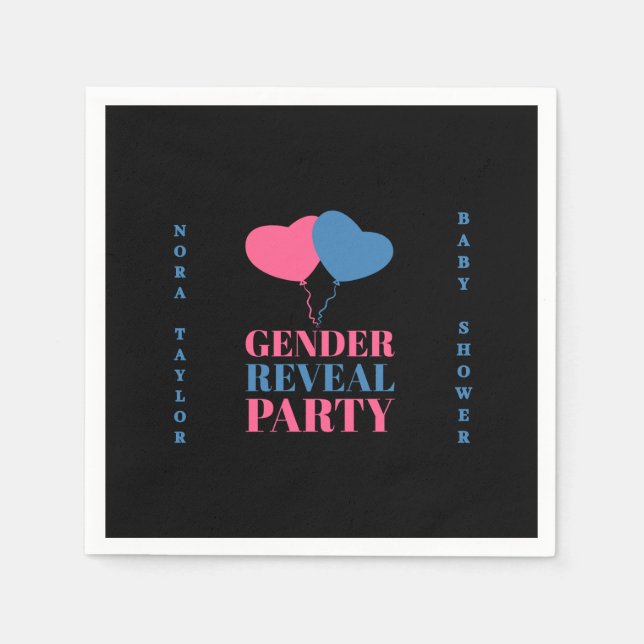 "Er oder sie? Was wird Baby sein?" Serviette (Vorderseite)