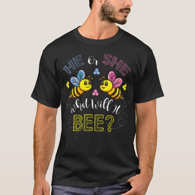 Er oder sie, was wird es werden Geschlecht T-Shirt (Vorderseite)