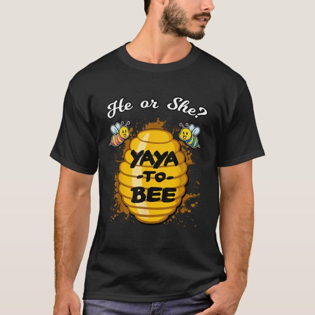 Er oder sie Yaya ist eine Aufdeckung der Geschlech T-Shirt (Vorderseite)