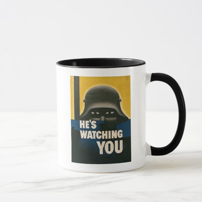 Er passt Sie auf Tasse (Rechts)