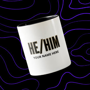 Er personalisiert zweifarbige tasse