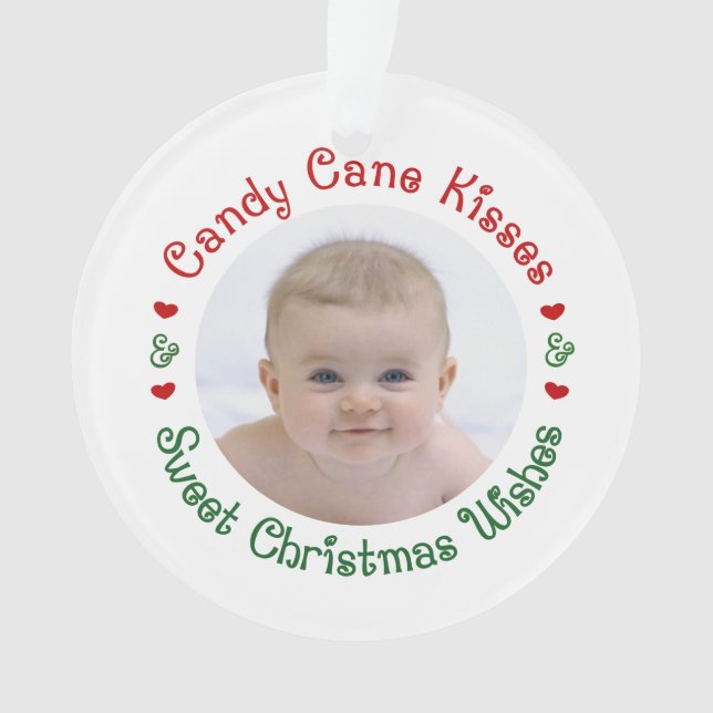 Ęr premier cadeau de photo de Noël du bébé (devant)