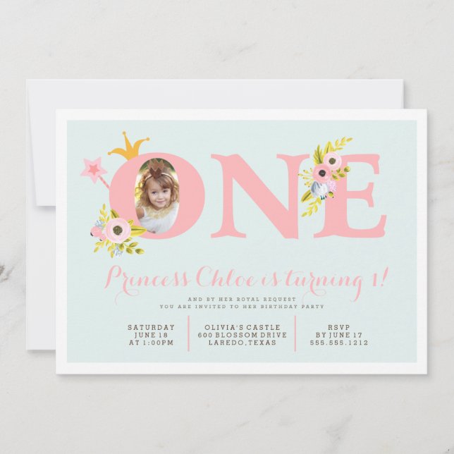 ęr Princesse Party Invitation de photo (Devant)