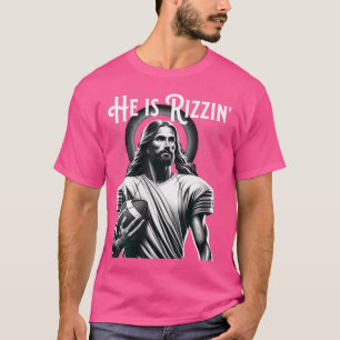 Er rätselt Jesus beim Fußballspielen des sonnigen T-Shirt
