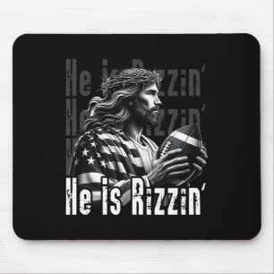 Er rätselt Jesus und spielt Footbyll Funny Sports Mousepad