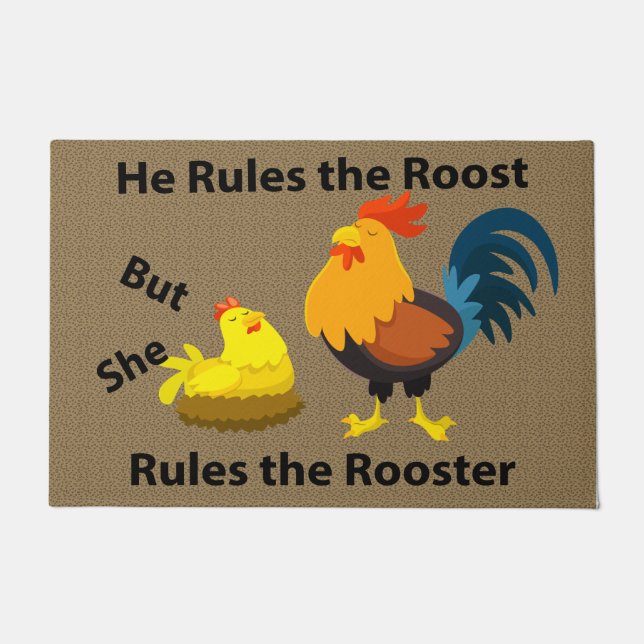 Er regiert die Roost-Türmatte Fußmatte (Vorderseite)