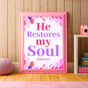 Er restauriert mein Soul Boho Christlich Teen Girl Poster