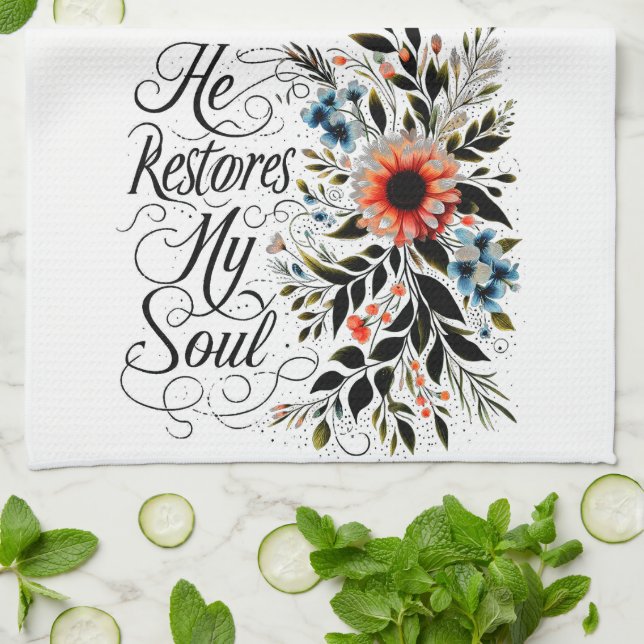 Er restauriert mein Soul Geschirrtuch (Gefaltet)