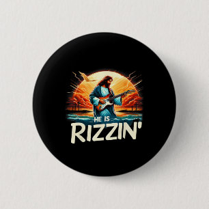 Er rizziert Ostern Christlich Jesus Vintag Jesus Button