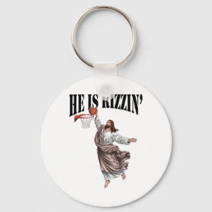 Er rizzin Jesus Basketball Christlich Ostern Jes Schlüsselanhänger