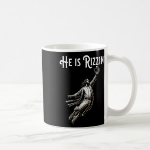 Er rizzin Jesus spielen Baseball Fun Sport Riz Kaffeetasse