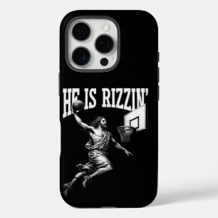 Er rizzin lustigen Jesus Basketball Ostertag iPhone 16 Pro Hülle