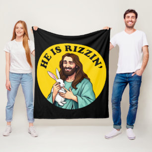 Er ruiniert den lustigen Jesus Christlich Ostertag Fleecedecke