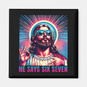 Er sagt sechs sieben Frohe Ostern Jesus Sungles Ch Magnet