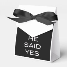 Er sagte ja Gay Engagement Party Gefallen Box