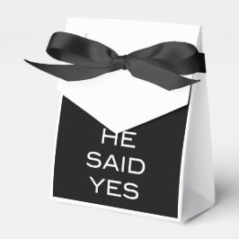 Er sagte ja Gay Engagement Party Gefallen Box Geschenkschachtel