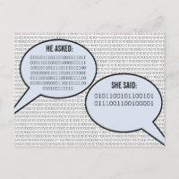 Er sagte, sie sagte Binärkode Save the Date