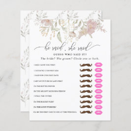 Er sagte, sie sagte | Brautparty Game