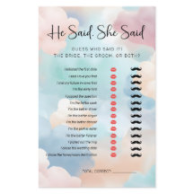 Er sagte, sie sagte Cloud Nine Brautparty Game